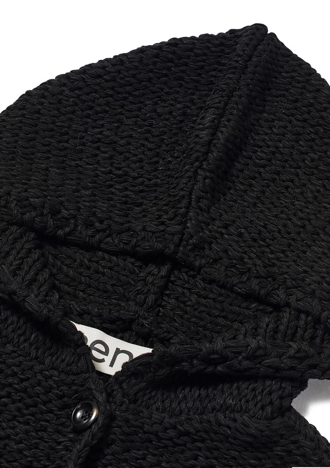 오픈와이와이 HOODED CHUNKY CARDIGAN, BLACK 상품이미지7