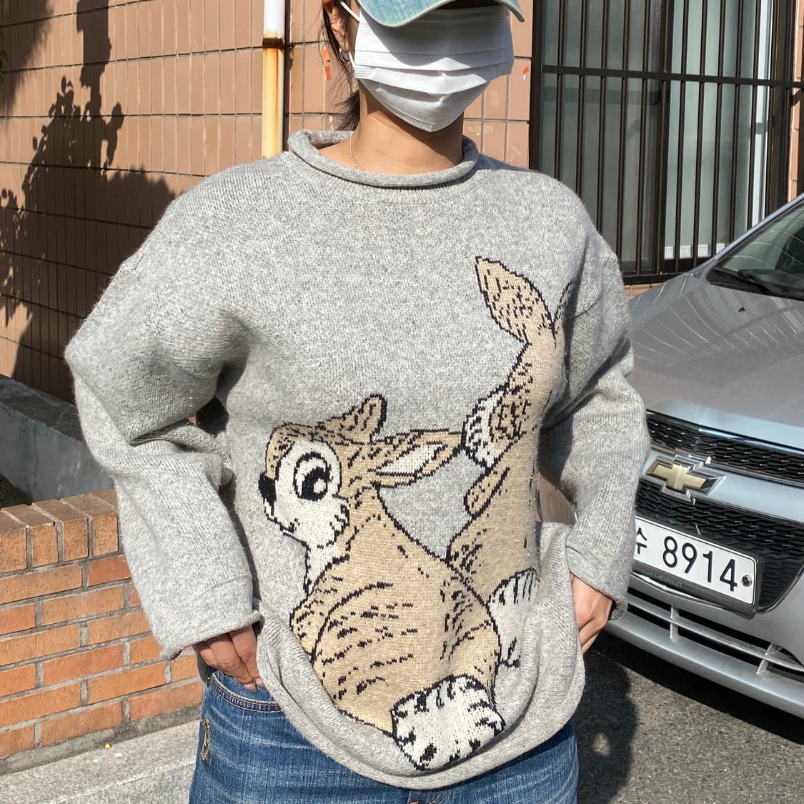 FOXEY(폭시) 빈티지 '덤퍼' 토끼 인타르시아 니트  상품이미지2