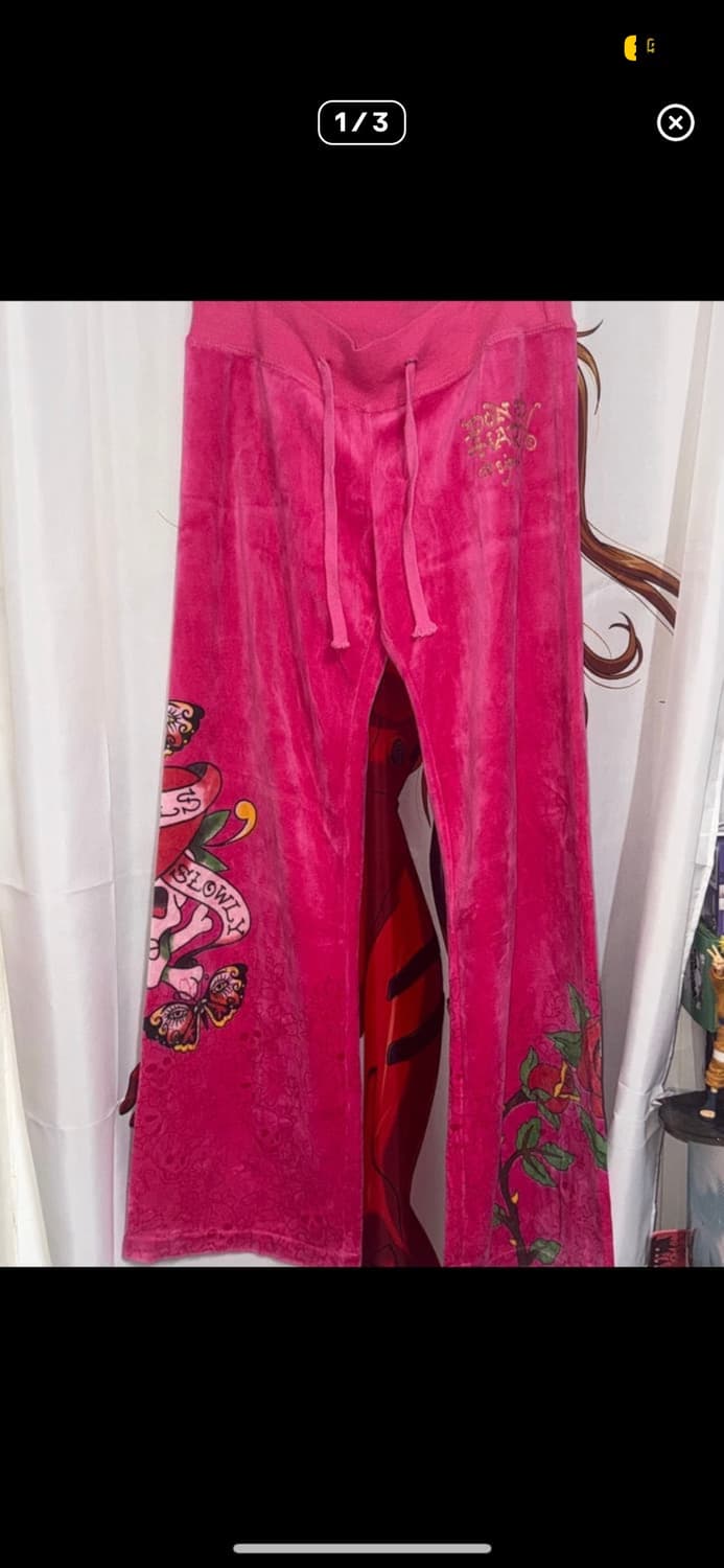 에드하디 벨벳 로우라이즈 팬츠 상품이미지1