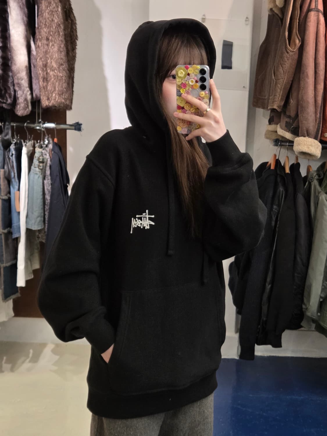 Stussy 스투시 스탁로고 후드티 상품이미지1
