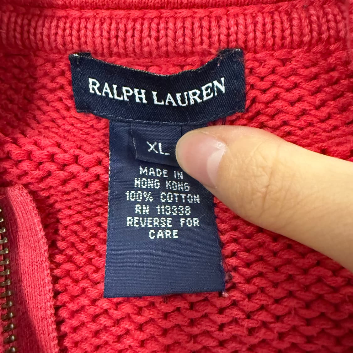 랄프로렌 폴로 레드 니트 후드집업 상품이미지6