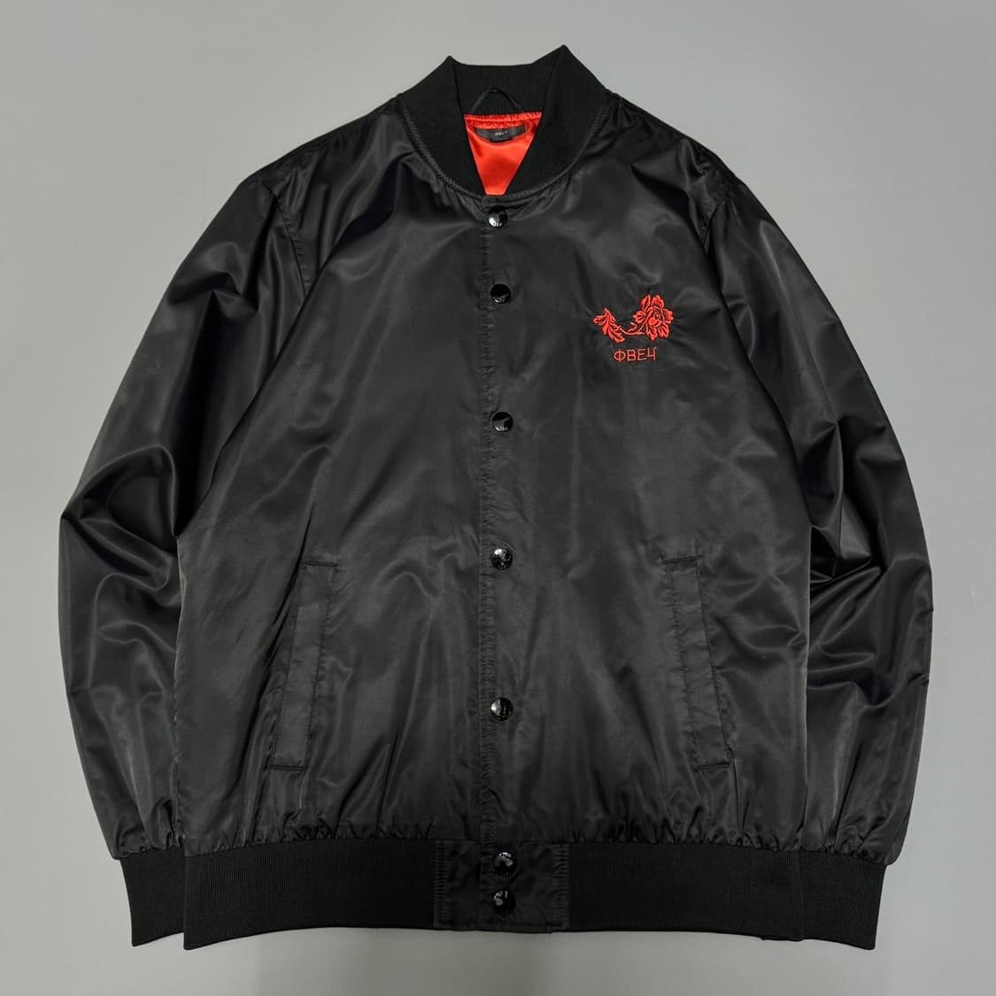 오베이(OBEY) 블랙컬러 양면 로고 집업 스타디움 자켓 상품이미지7