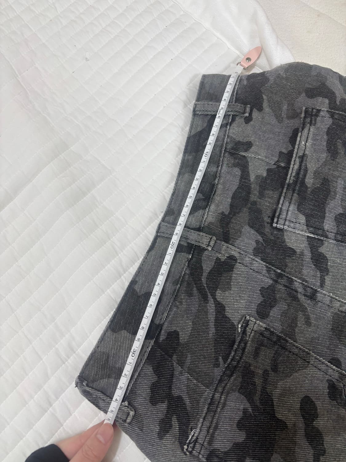 카모플라쥬 그레이블랙 카고 포켓 미니스커트 55~66사이즈 M 상품이미지3