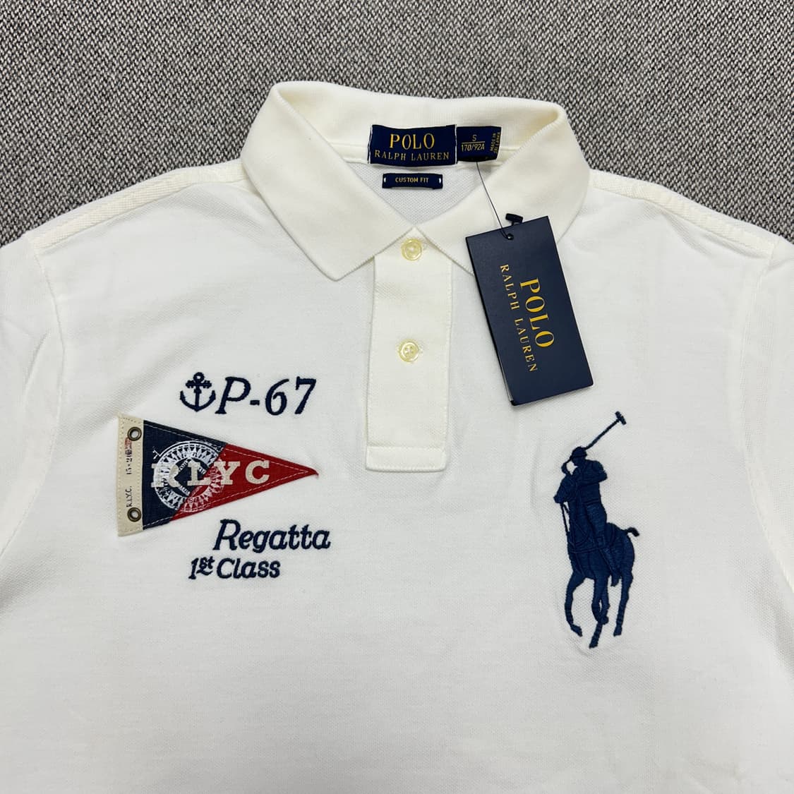 (새상품)폴로 빅포니 치프키프 화이트 아이보리 카라티(S) 상품이미지2