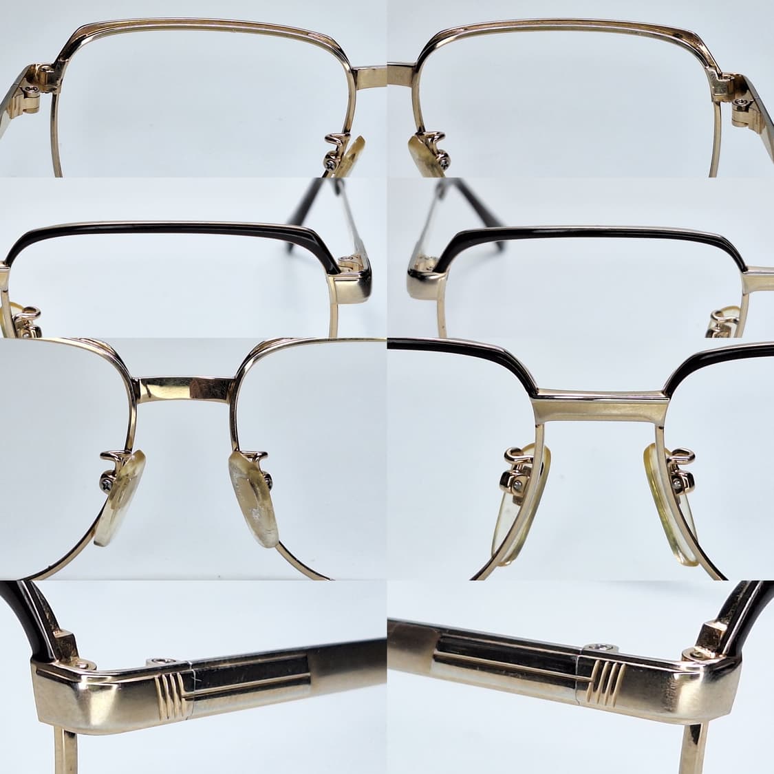 80s 일본 빈티지 브로우라인 포인트 티타늄 안경테 G.gron-2536 상품이미지5