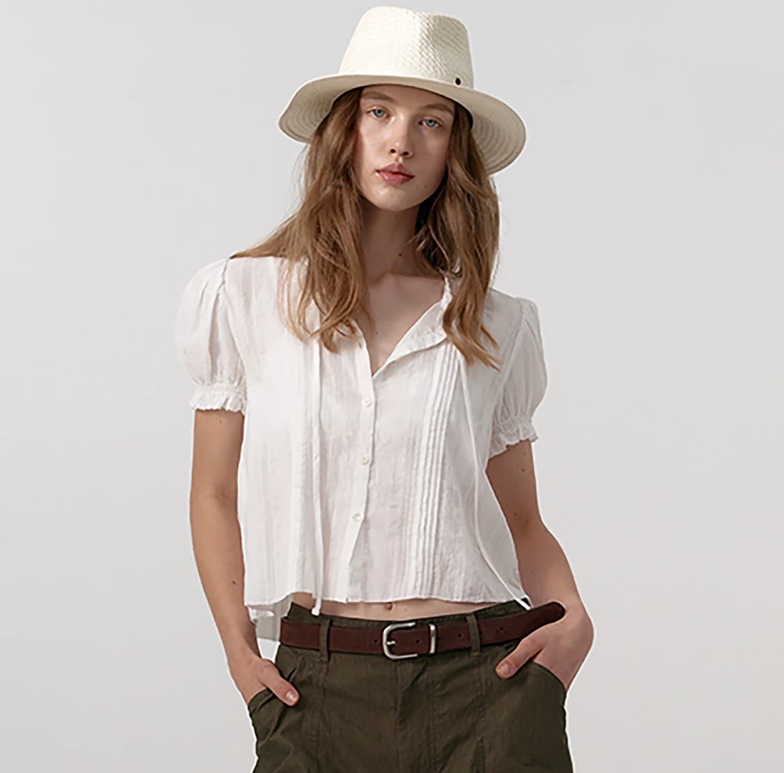 더바넷 Arin Lace Puff Blouse_Ivory 상품이미지3