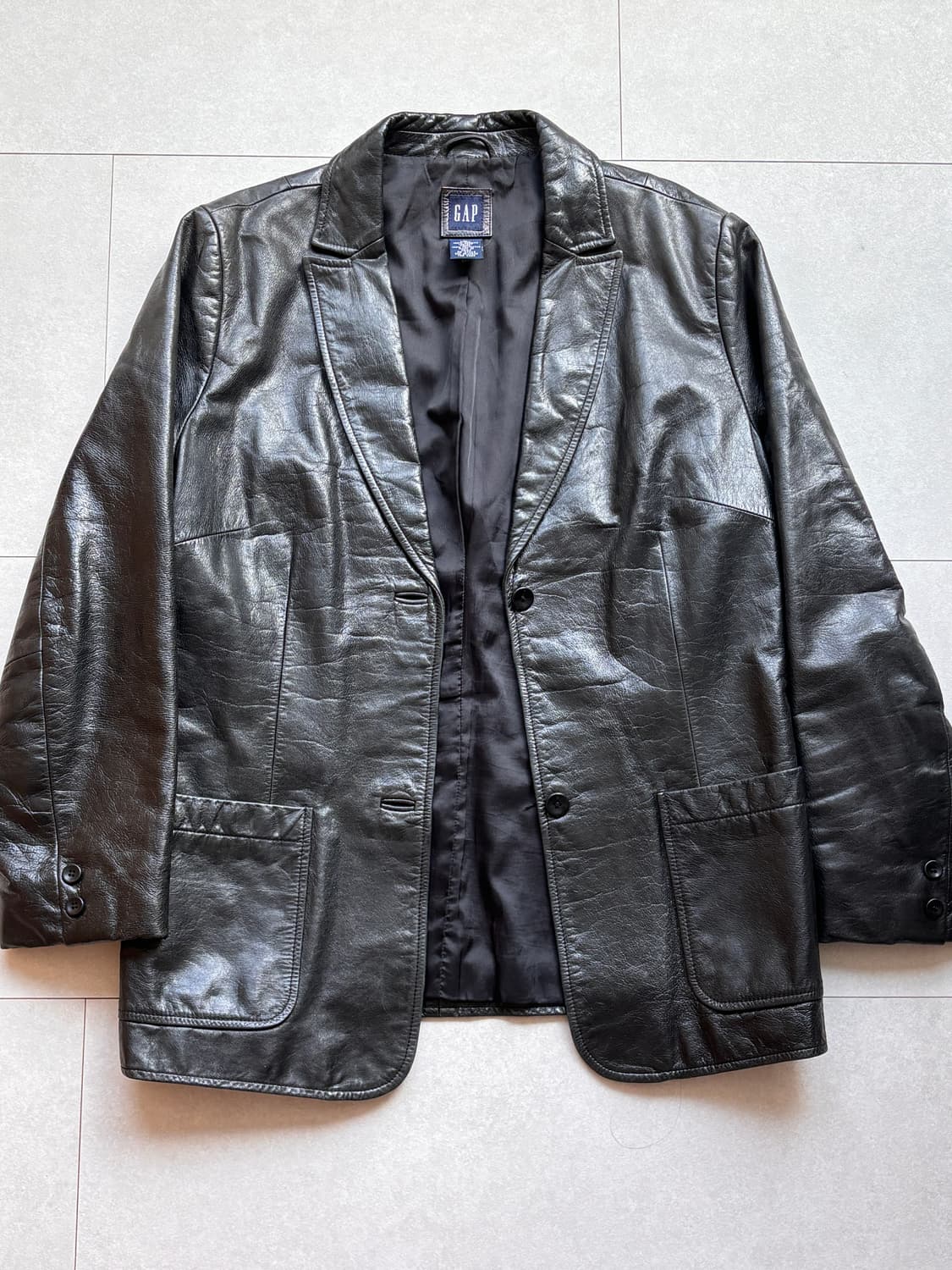 Old GAP 레더 블레이저 L 카코트st 상품이미지9