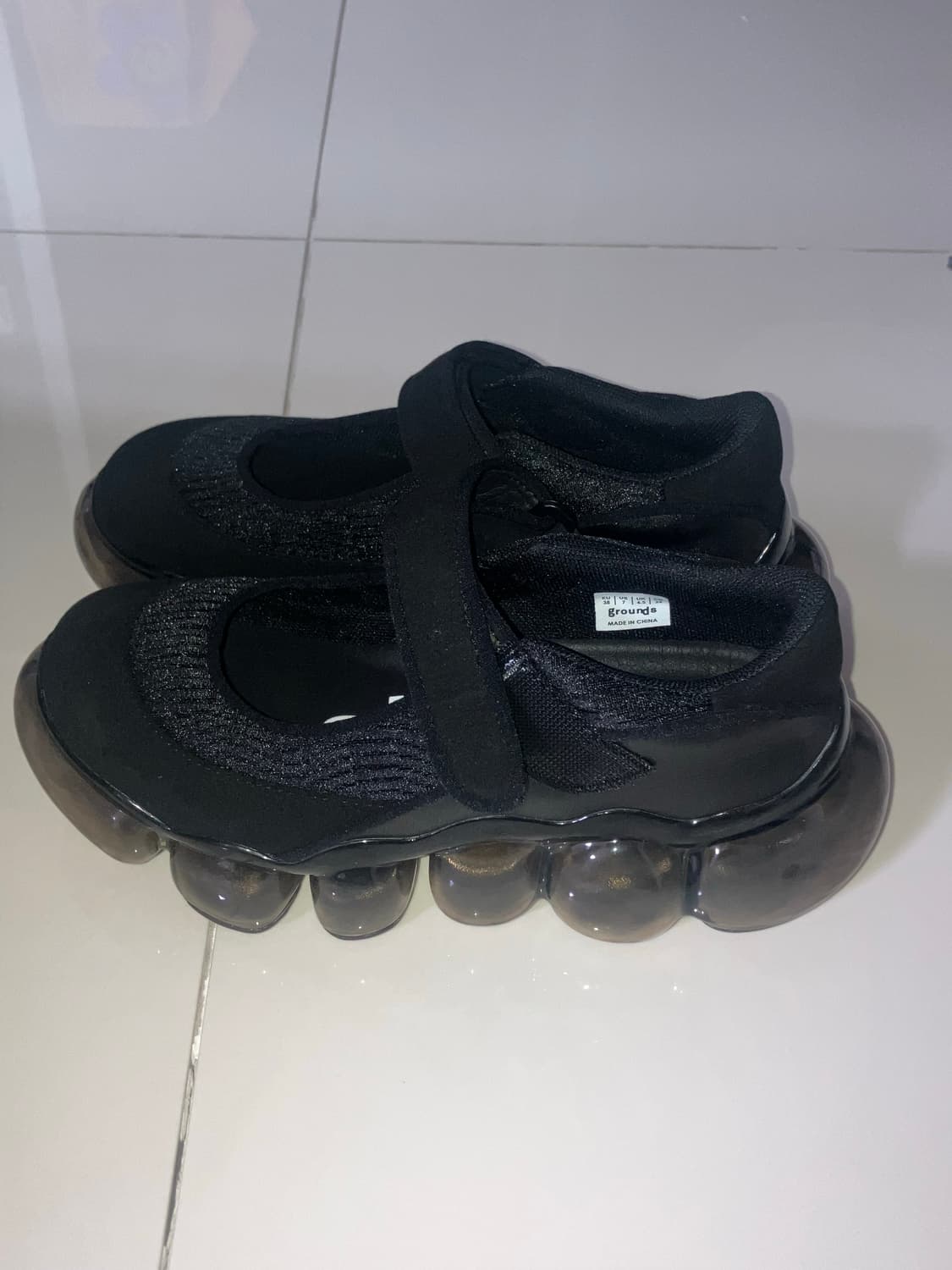 grounds 그라운즈 주얼리 코쿤 메쉬 블랙 메리제인 240 상품이미지4