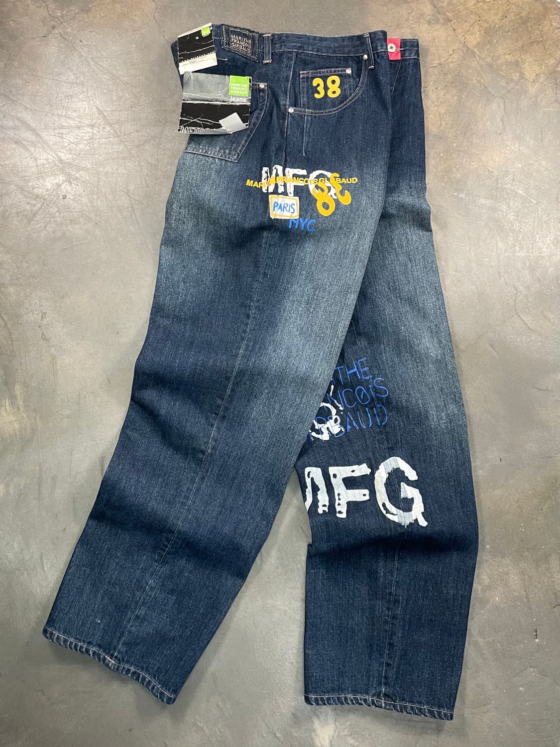 00s 마리떼 프랑소와저버 데드스탁 와이드 데님 팬츠 상품이미지3