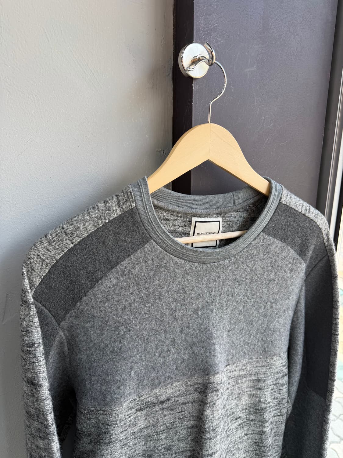 46/ 우영미 스퀘어 배색 맨투맨 상품이미지3