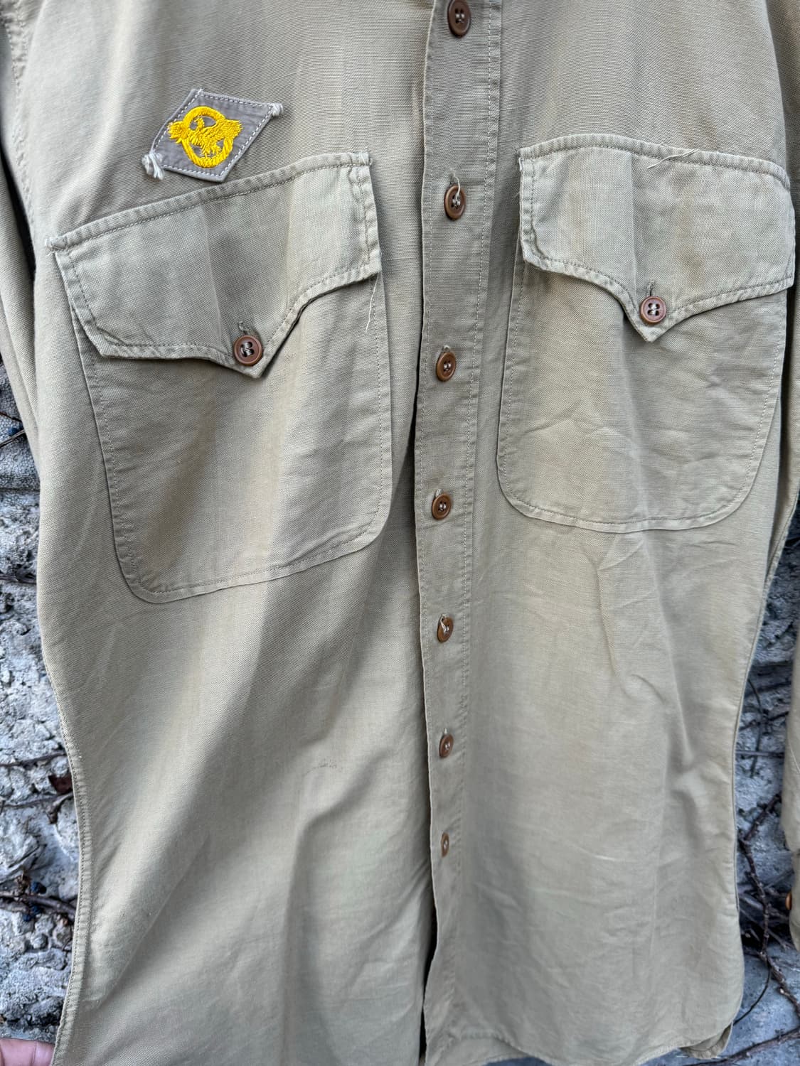 40s ww2 미군 미해병대 usmc 카키 오피서 셔츠 상품이미지5