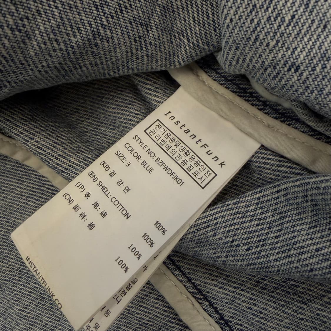 Instantfunk 인스턴트펑크 데님 싱글 자켓 공용 3 상품이미지4