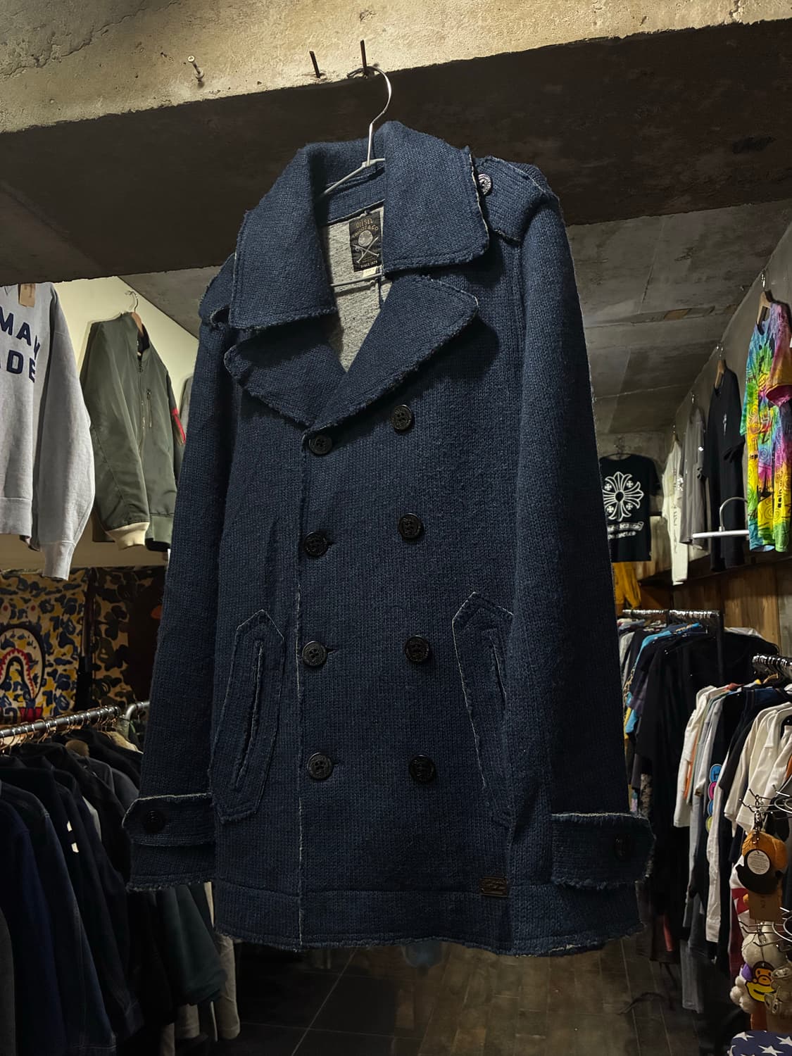 Diesel 디젤 니트 더블 피코트 자켓 상품이미지1