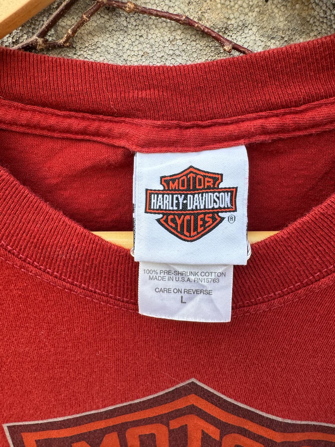 00s 할리데이비슨 빈티지 2007 헤인즈 로고 프린팅 반팔 티셔츠 상품이미지5