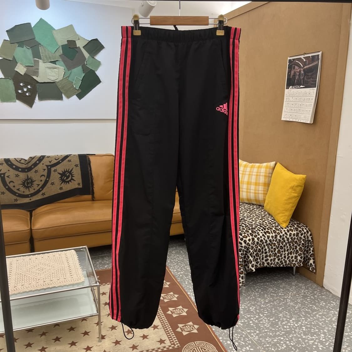 아디다스 Y2K 00's 블랙핑크 바람막이 트랙팬츠 90 C10362 상품이미지3