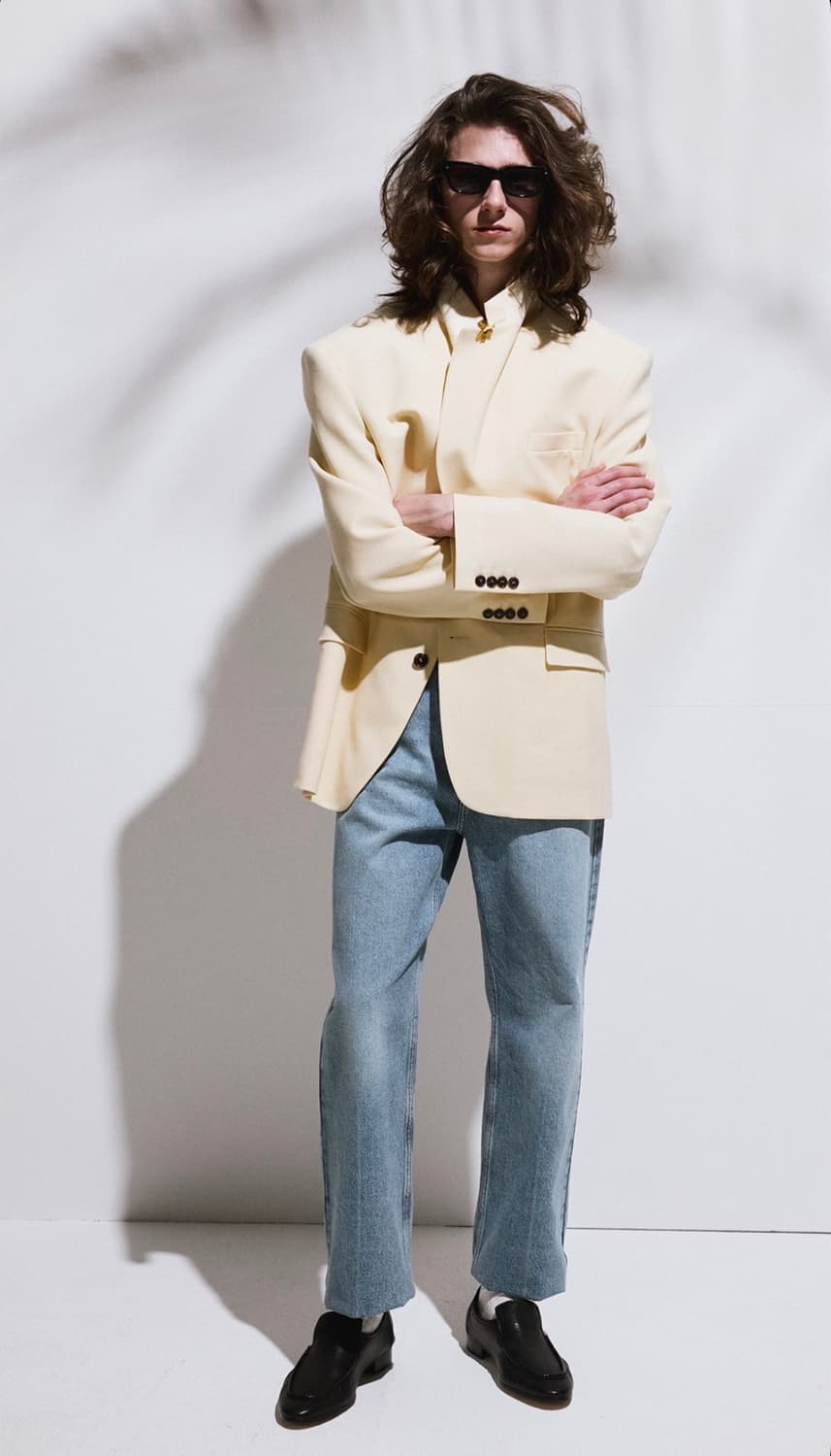 렉토 26SS 오버사이즈 스트럭쳐 울 자켓 버터 베이지 상품이미지9