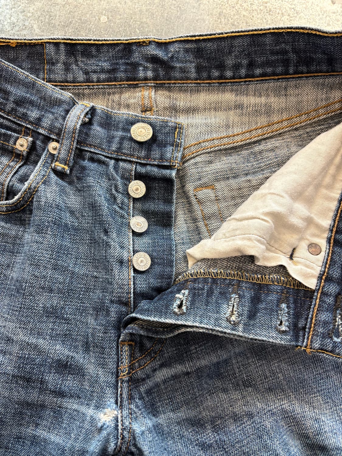 리바이스 501 xx 워싱 데님 상품이미지3