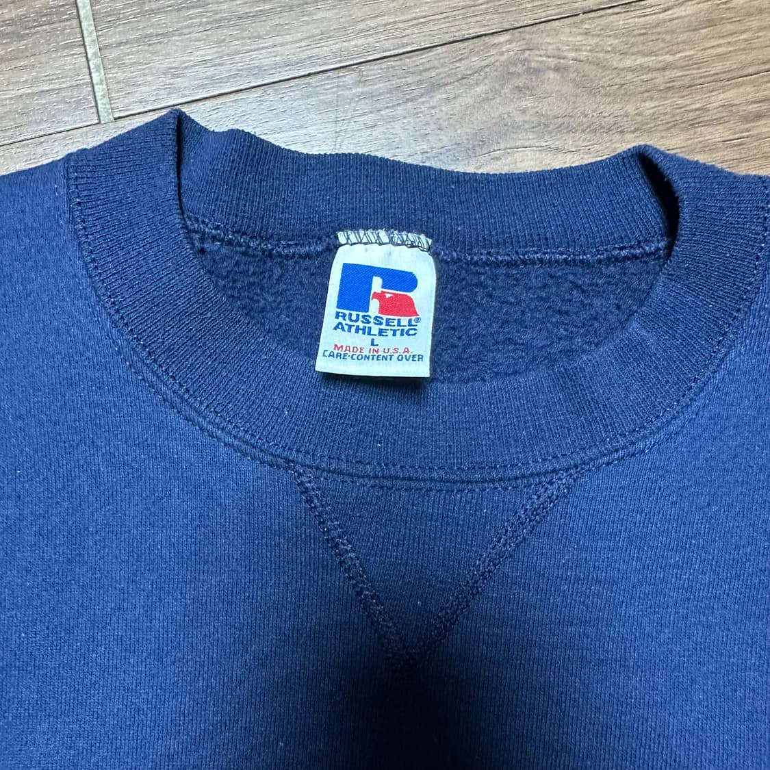 90s 빈티지 러셀 스웻셔츠 네이비 라지 블랭크 상품이미지3