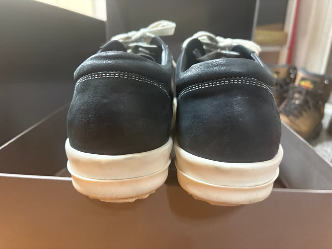 릭오웬스 룩소르 빈티지 릭반스 로우 누벅 블랙 44 밑창보강 상품이미지5