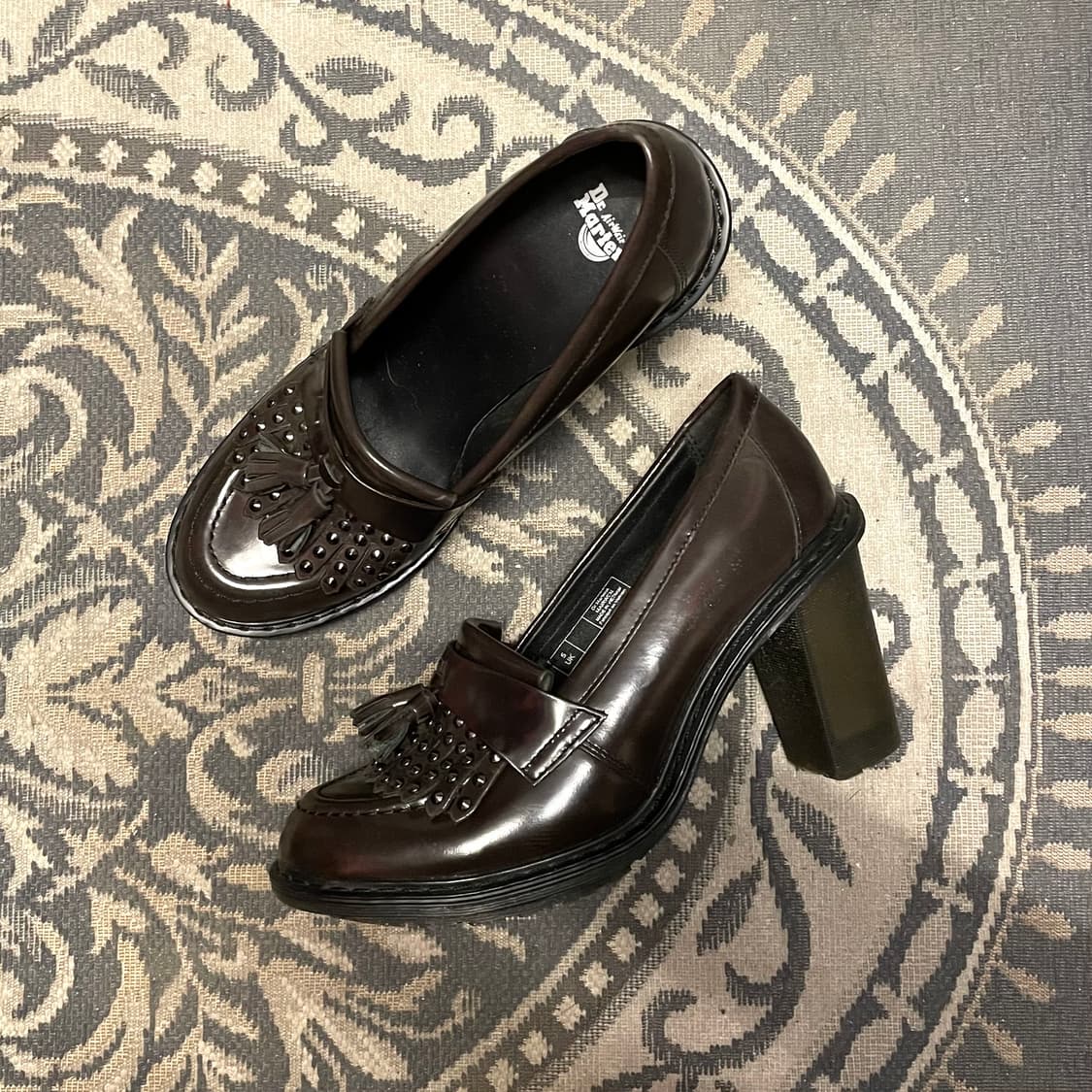 닥터마틴 (우먼) Mairwen 그레이 테슬 로퍼 힐   상품이미지1