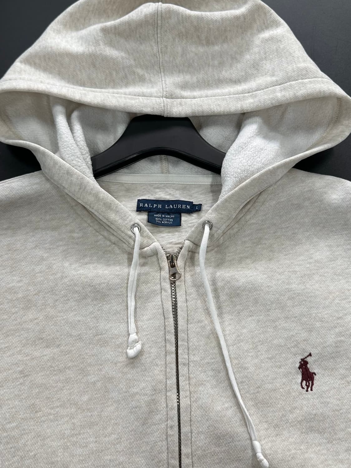 폴로랄프로렌 오트밀 후드집업 상품이미지5