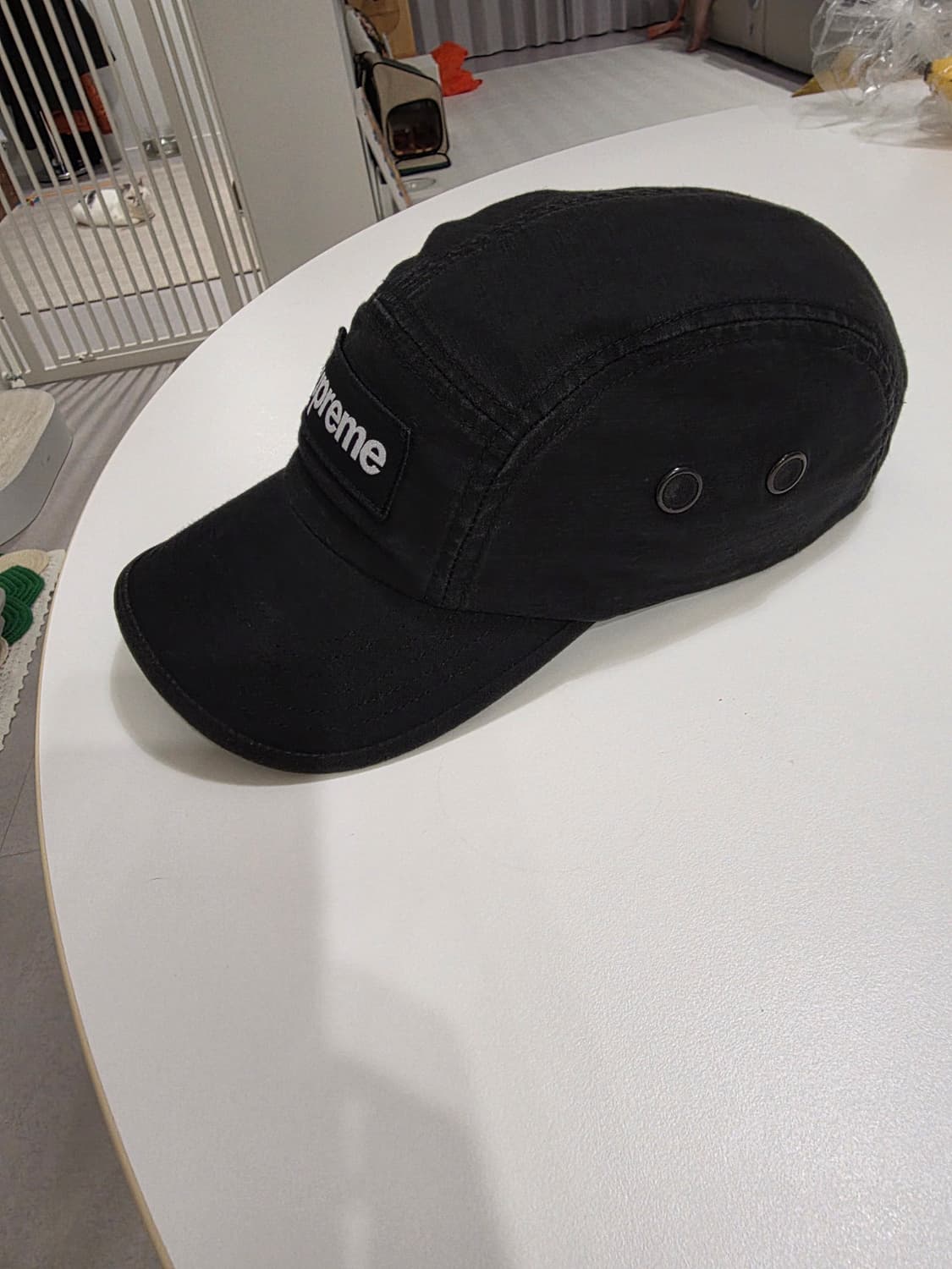 슈프림 밀리터리 캠프캡 블랙 - 22FW 상품이미지3