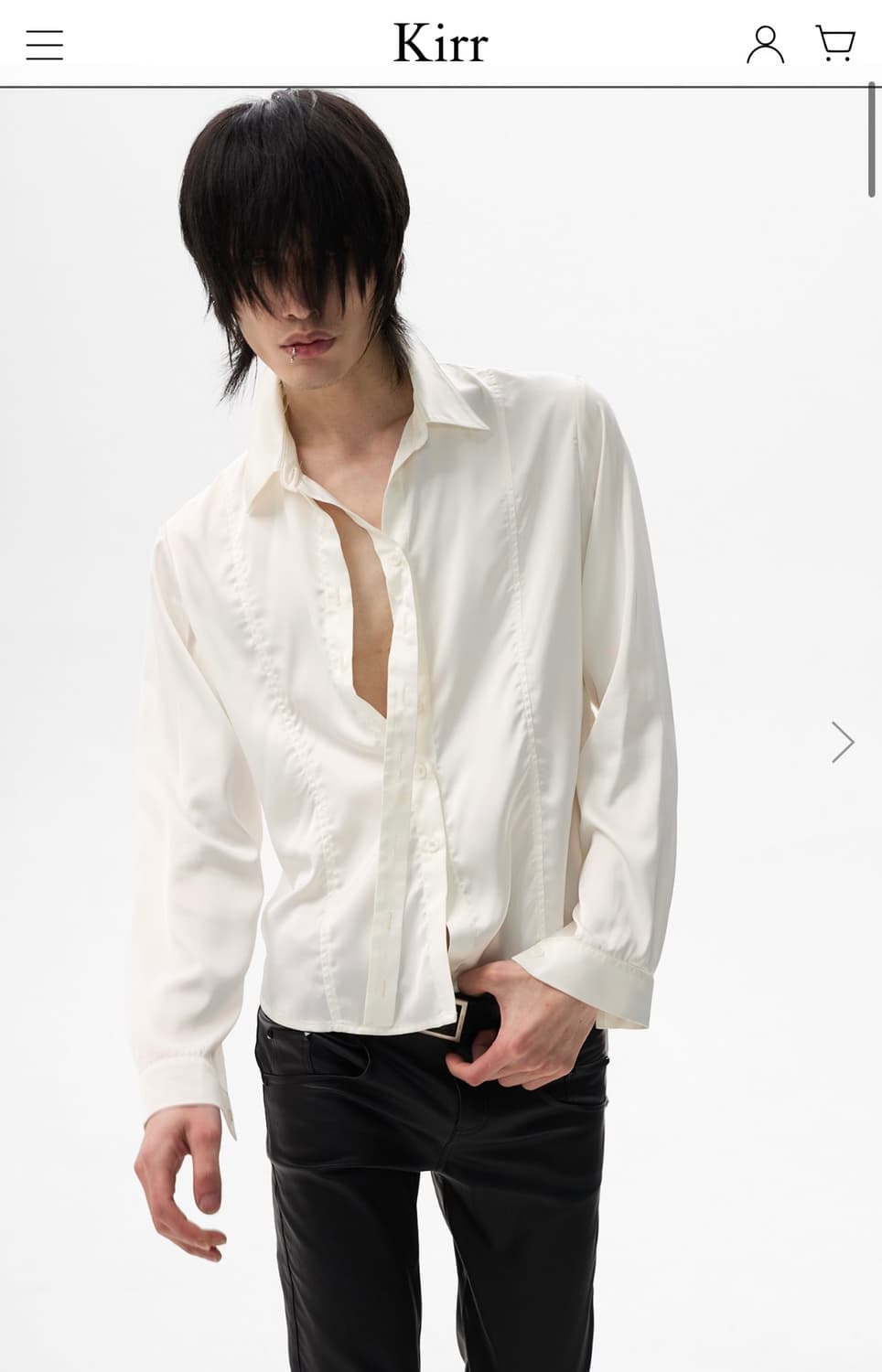 kirr "Clumsy Dress" Skinny Fit Shirt 상품이미지1