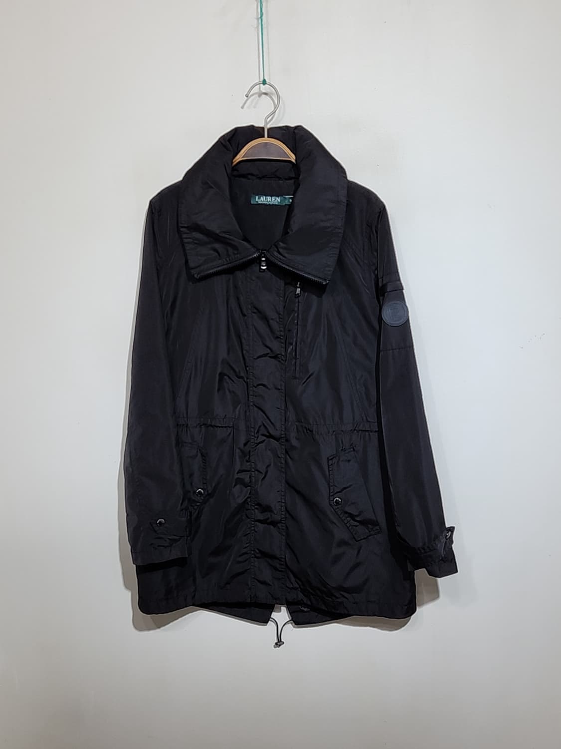 (L) 랄프로렌 로렌 피쉬테일 점퍼 블랙 하이넥 자켓  상품이미지1