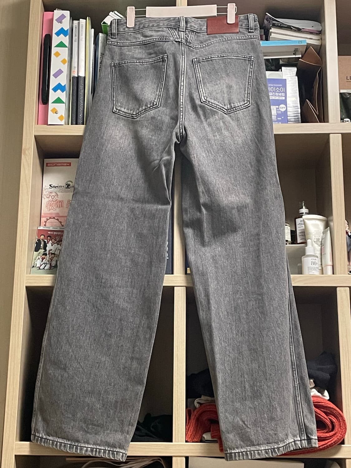 마리떼 스트레이트 데님 라이트 그레이 28 상품이미지3