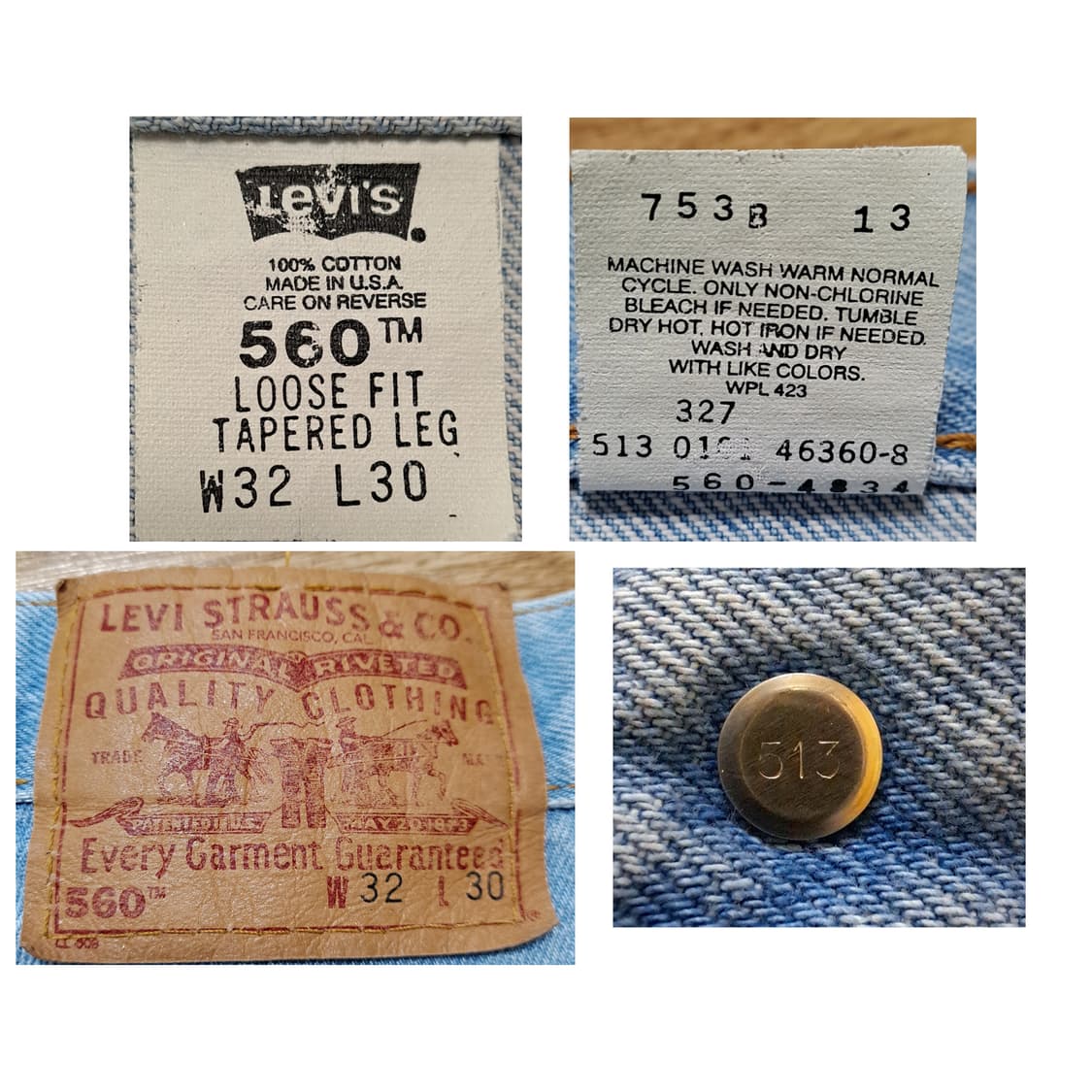 미제 빈티지리바이스 560 32X30 상품이미지6