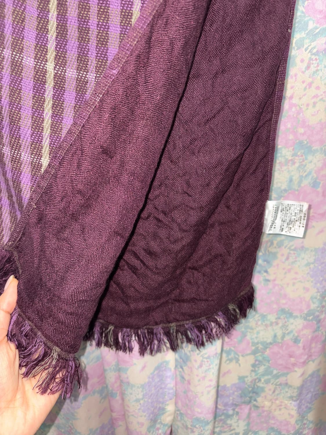 닥스 퍼플 체크 머플러 상품이미지6