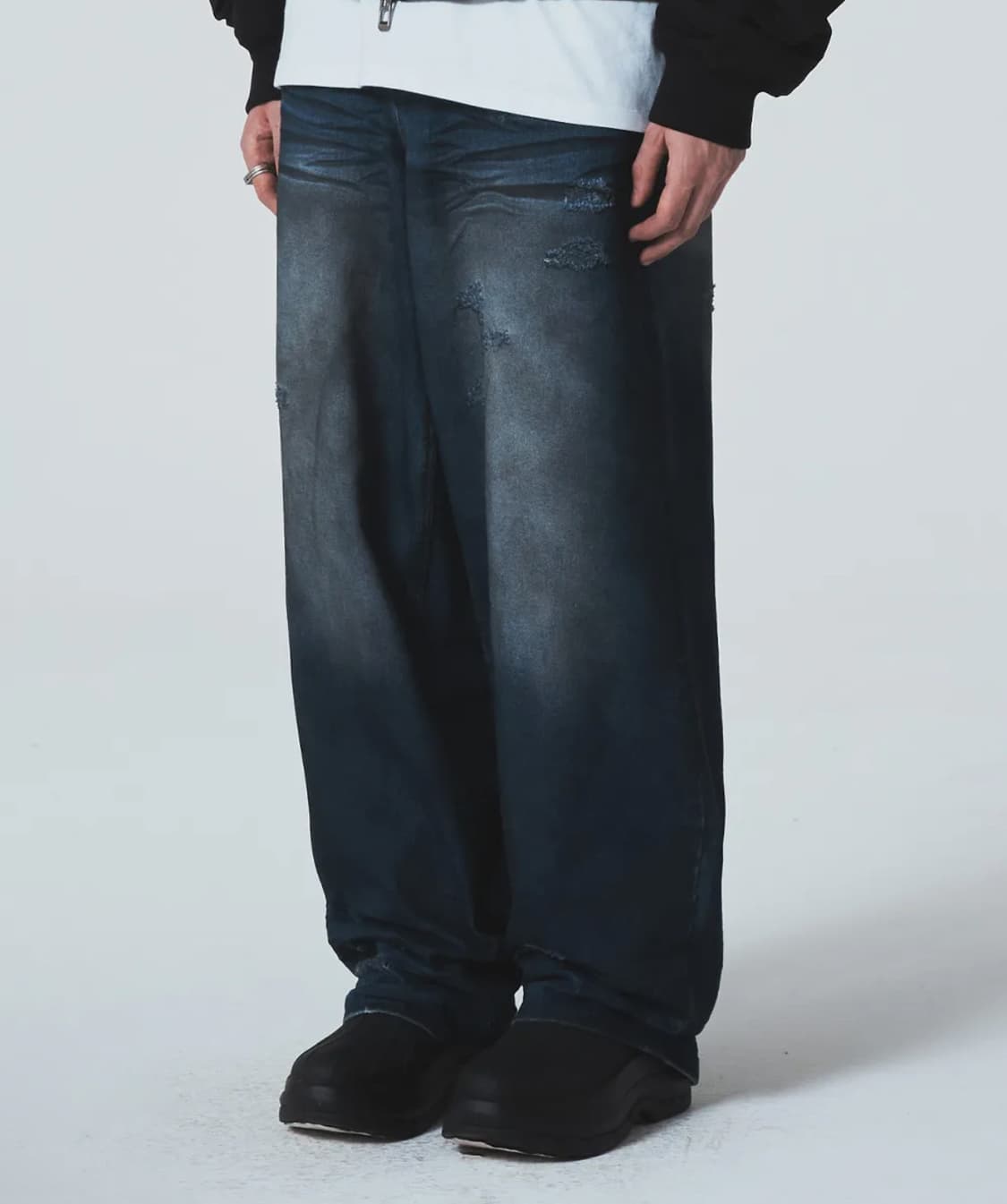 메종미네드 인디고 와이드 데님 팬츠 청바지 L 상품이미지1