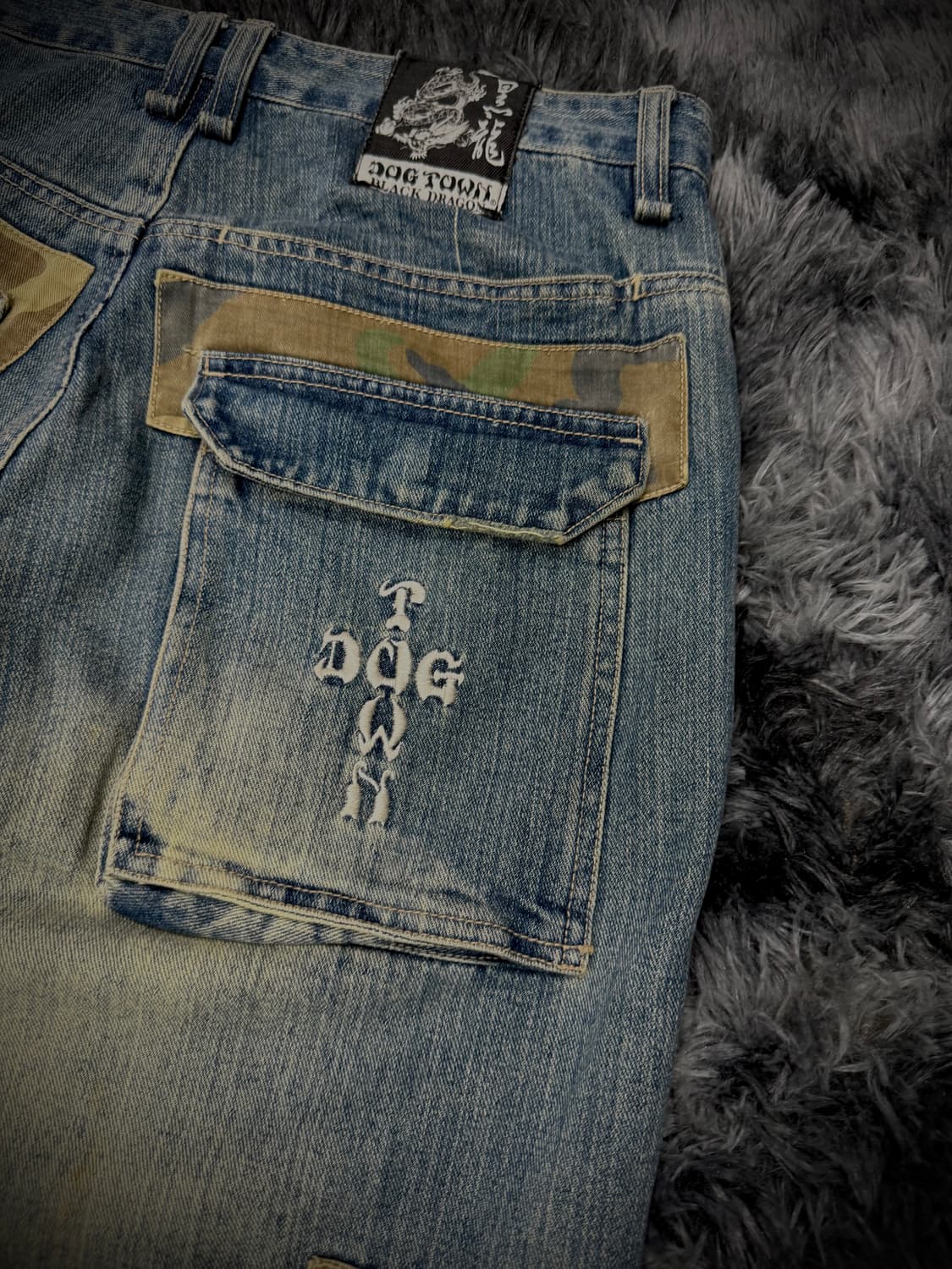 Dogtown 워싱 와이드 카고 데님팬츠 상품이미지7