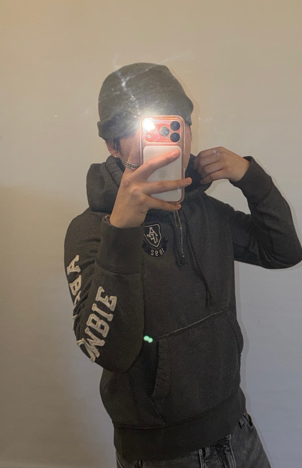 아베크롬비 y2k 그레이 후드 상품이미지1