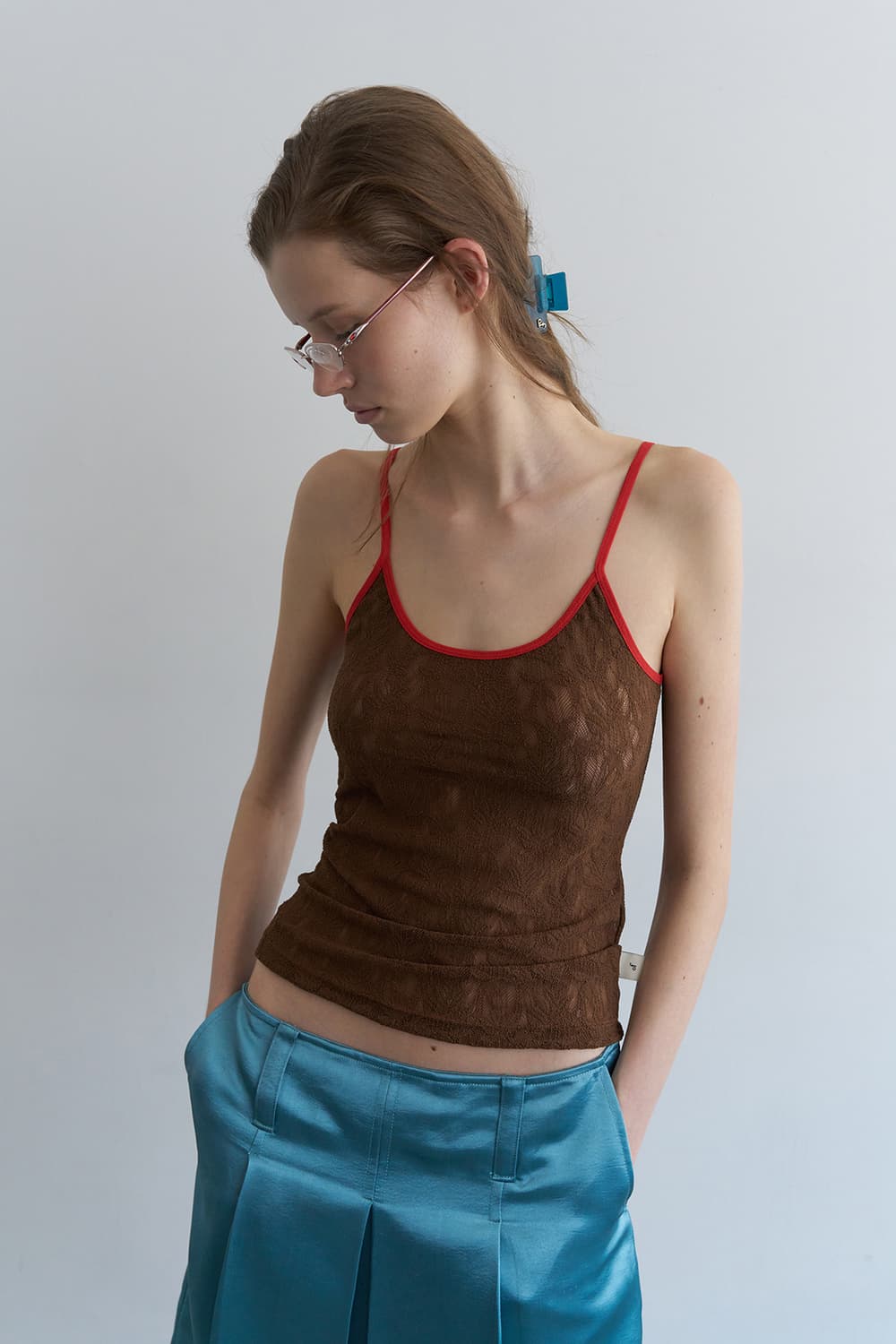 Overdue flair TEXTURE COMBI SLEEVELESS 상품이미지2