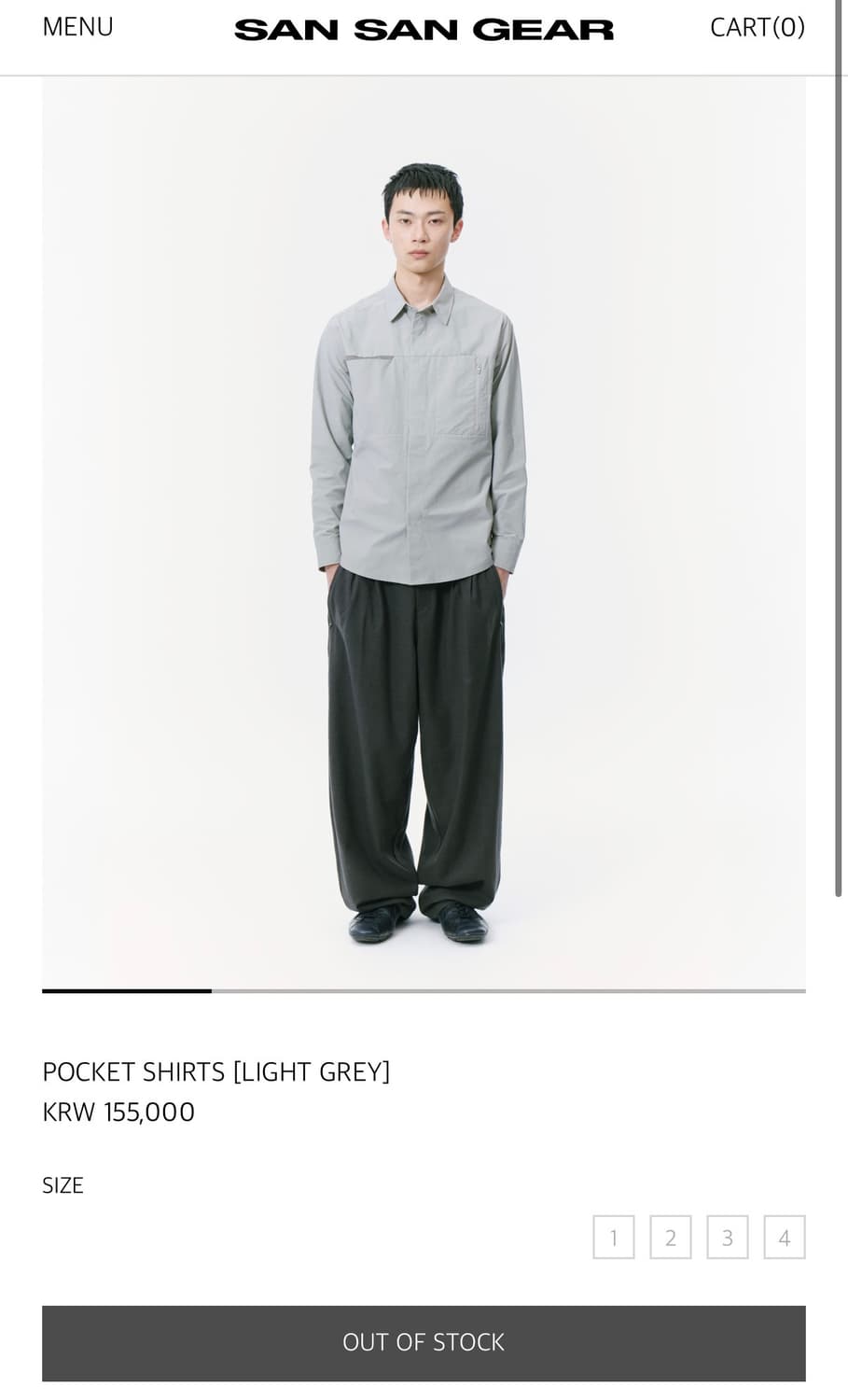 산산기어 포켓 셔츠 POCKET SHIRTS [LIGHT GREY] 상품이미지1