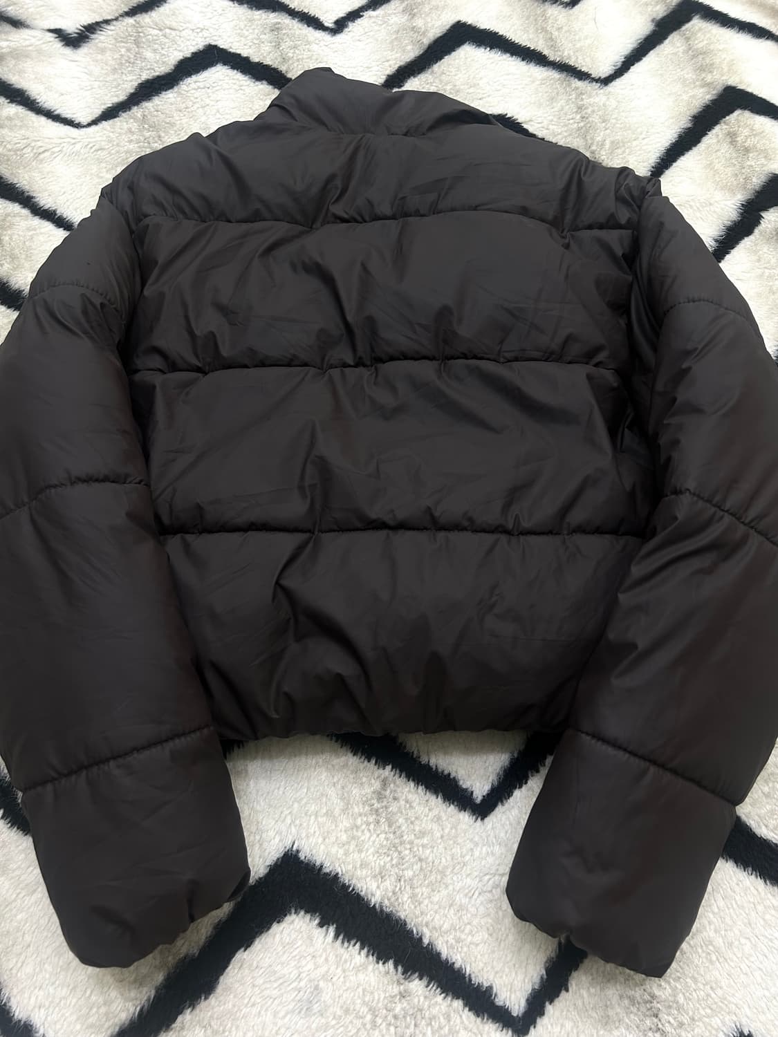 [S]ZARA 워터프루프 숏 패딩/짙은브라운  상품이미지4