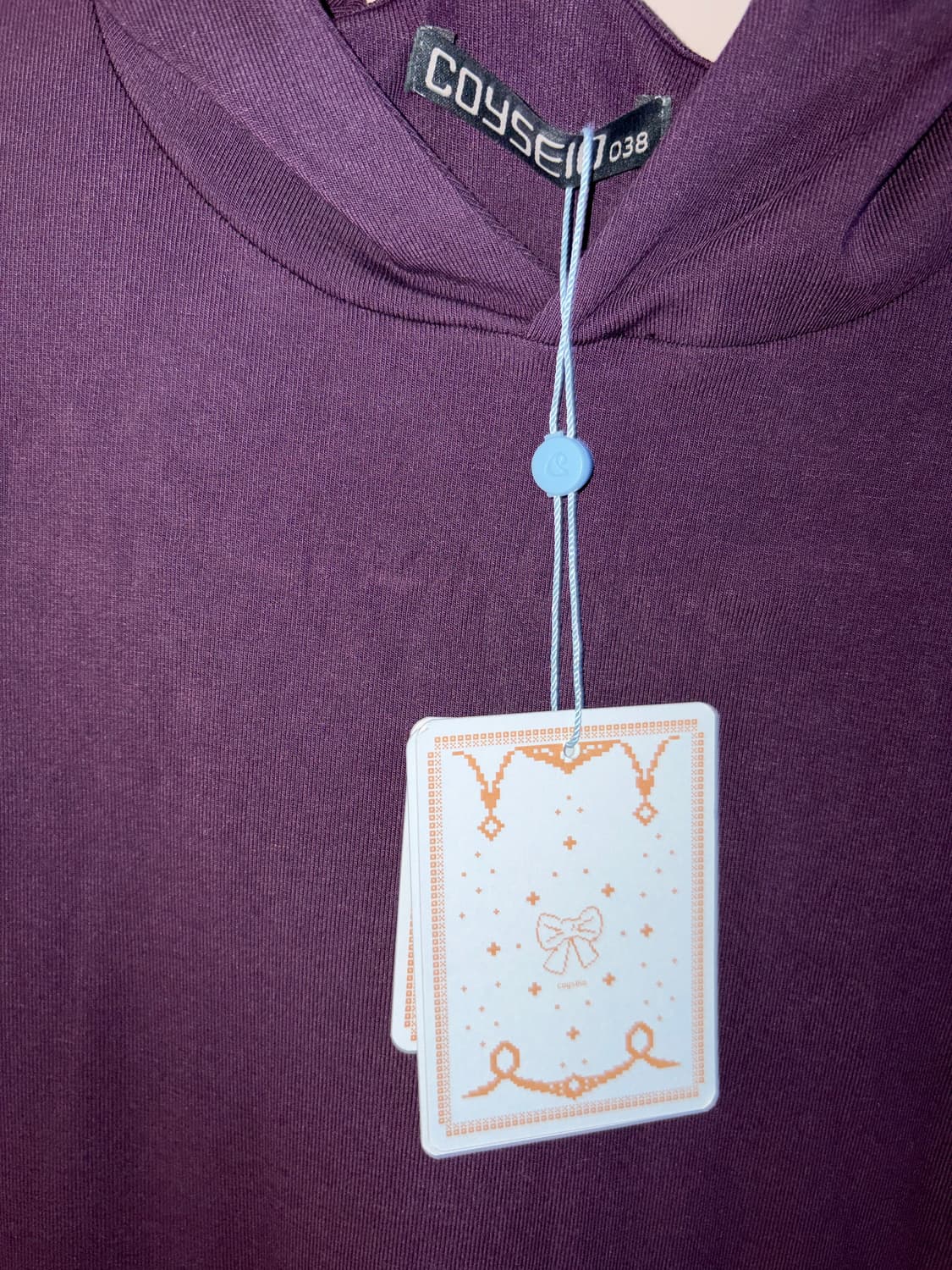 코이세이오 038 슬림 후디 롱 슬리브 퍼플 상품이미지5