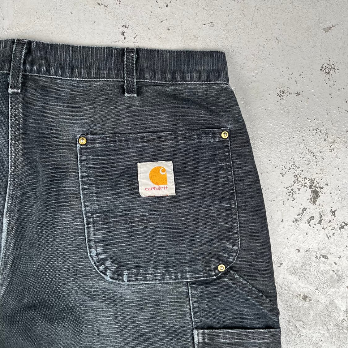 빈티지 칼하트 더블니B01 블랙 워크팬츠 상품이미지9
