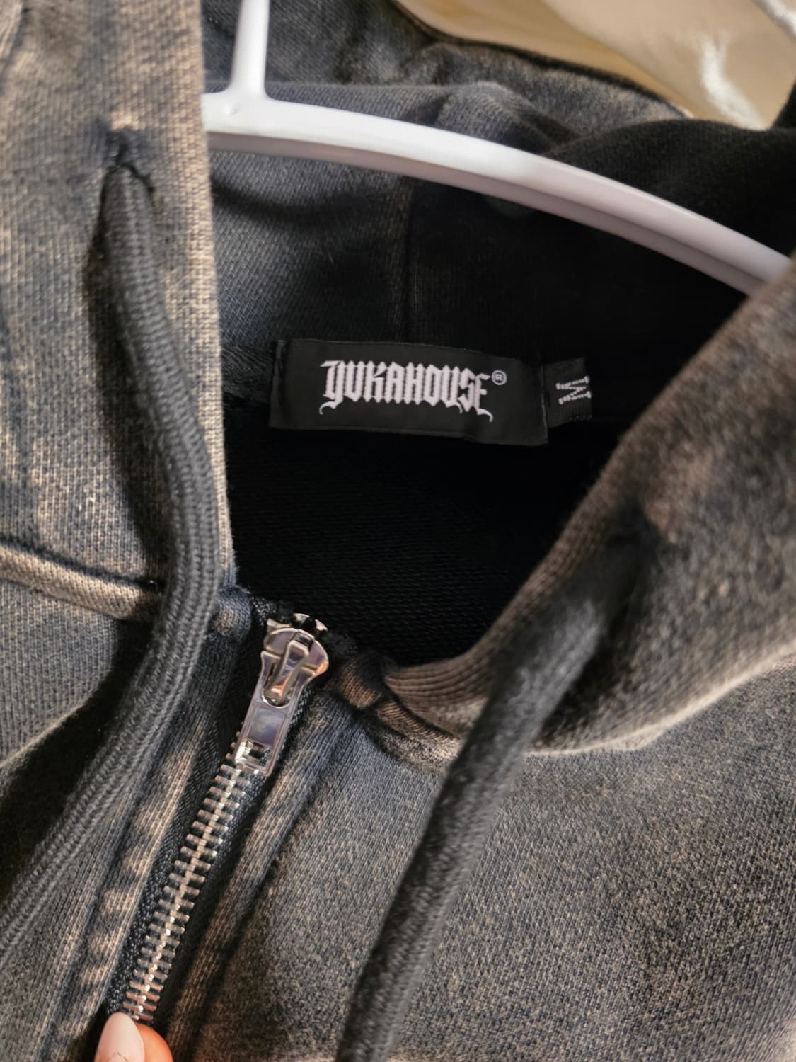 yukahouse 유카하우스 y2k 빈티지 워싱 후드 집업 (M) 상품이미지8