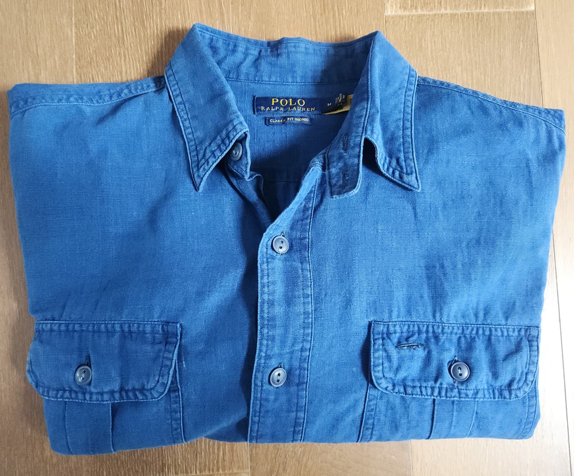 폴로 랄프로렌 인디고 샴브레이 셔츠(M) 상품이미지2