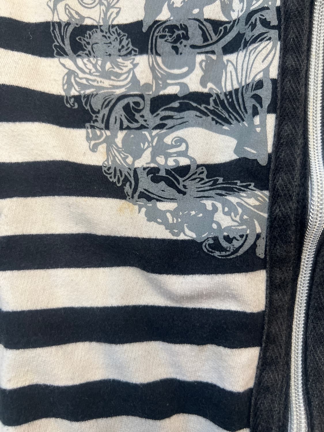 펑크 블랙 스트라이프 후드집업 상품이미지10