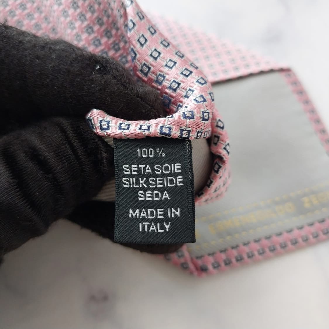 에르메네질도 제냐 자카드 패턴 넥타이 8.7cm S~A+등급 K2534
 상품이미지10