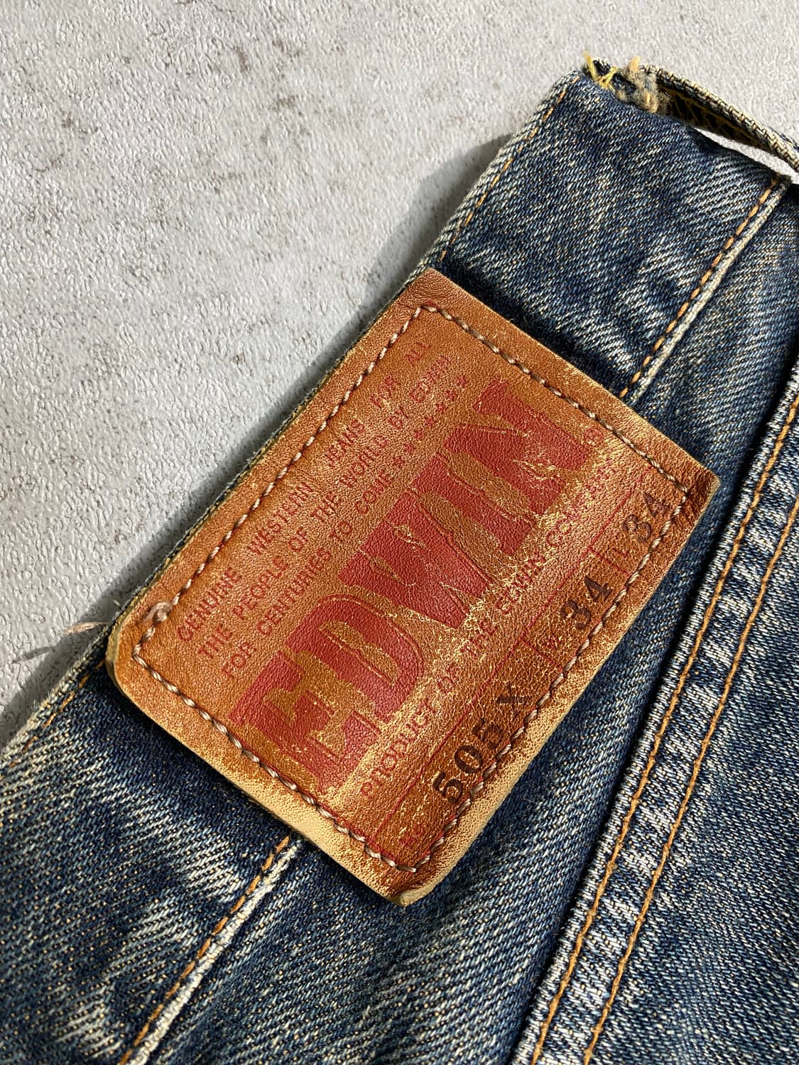 [32] EDWIN 에드윈 505X 와이드 핏 셀비지 데님팬츠 상품이미지7