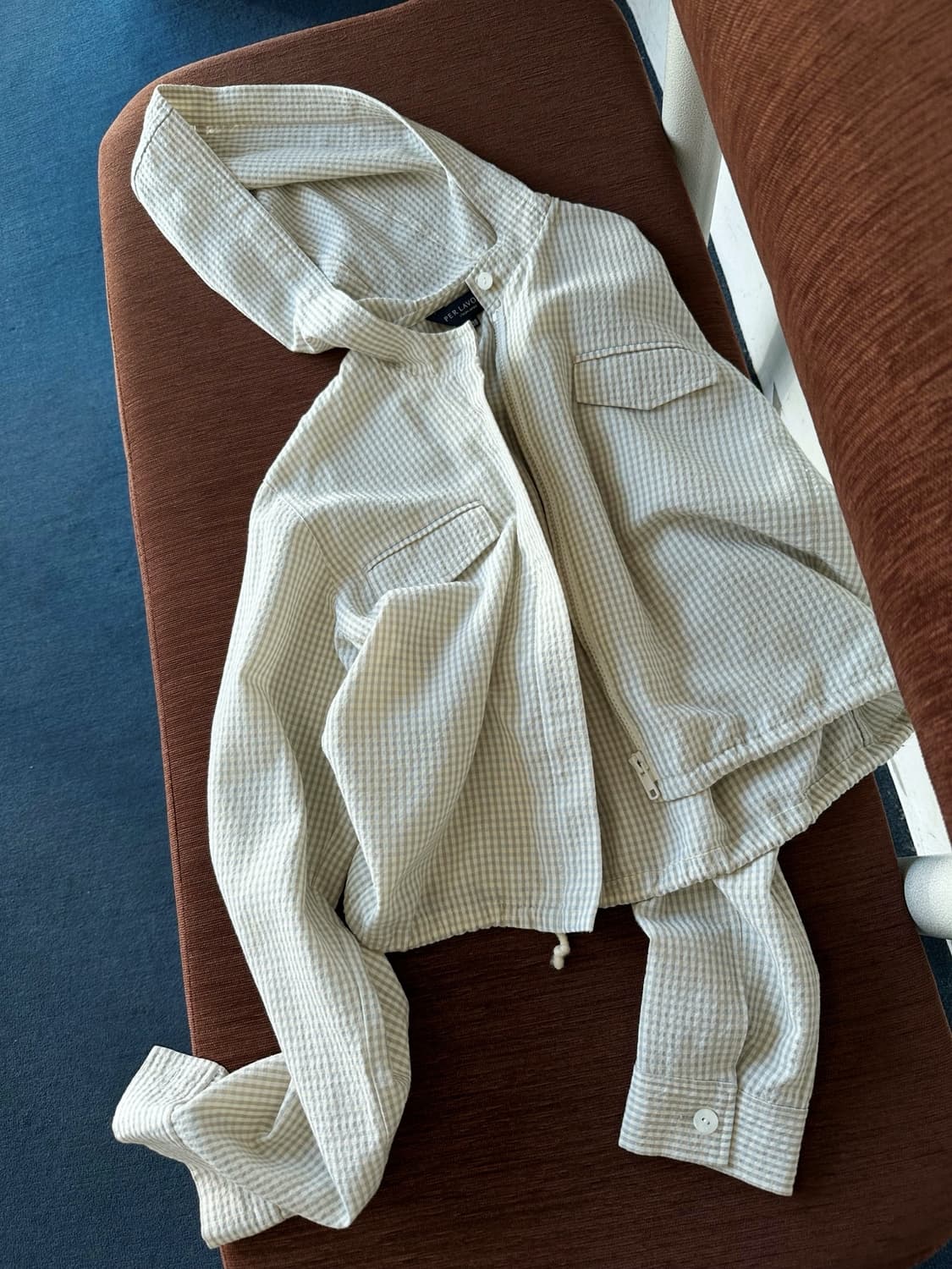 Design volume fabric zip easy parka 상품이미지1