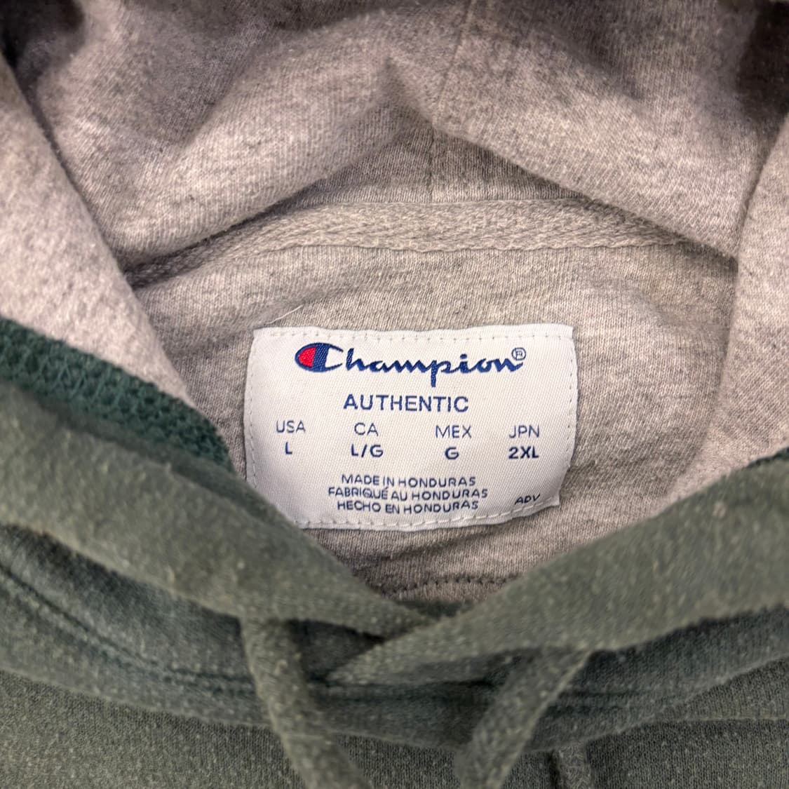 챔피온 그린 스몰로고 후드티 상품이미지3