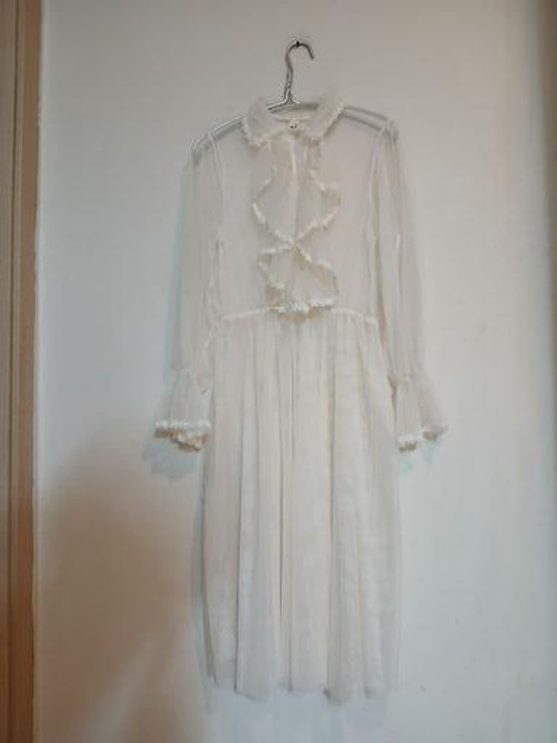 셀프 웨딩 브라이덜샤워 시스루 망사 레이스 원피스 드레스 홀복 나시 세트 상품이미지7