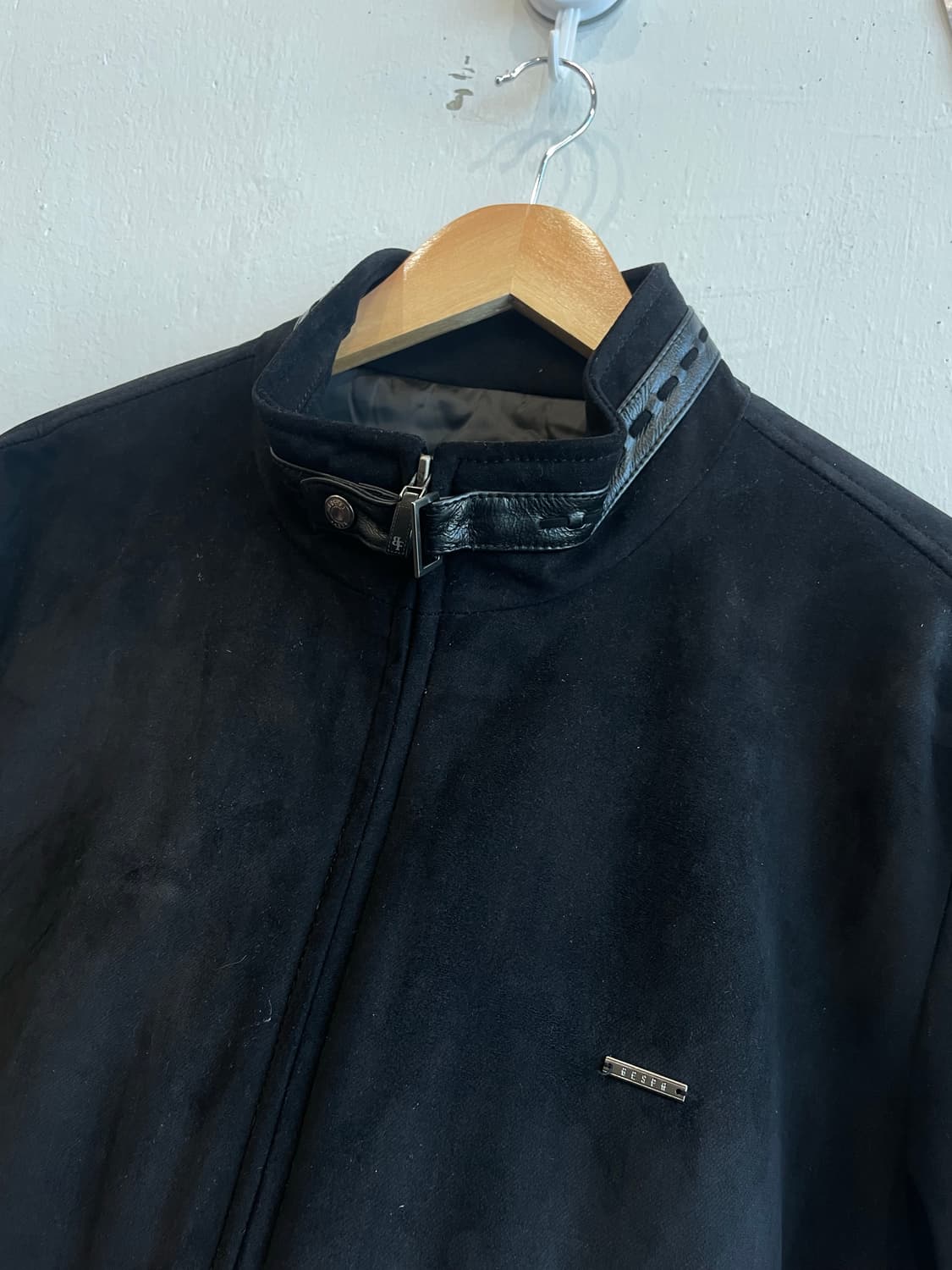 Leather Trim Suede Jacket 상품이미지3