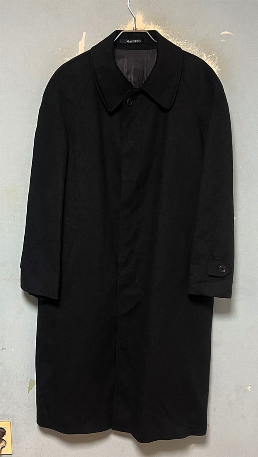마에스트로 남자 모직롱코트 캐시미어30 블랙 95-100 상품이미지1