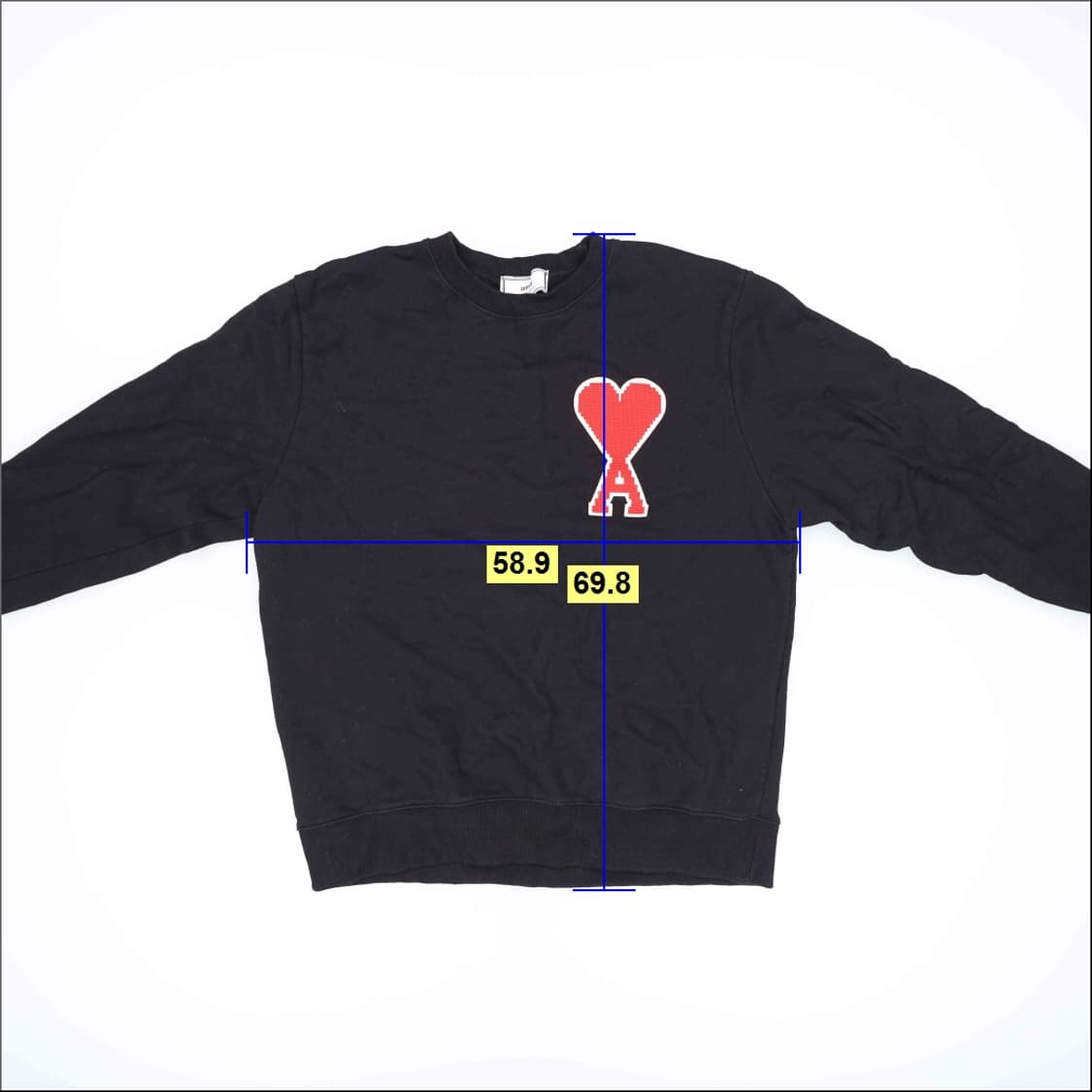 M 하트패치 맨투맨 티셔츠 0414H1 상품이미지5